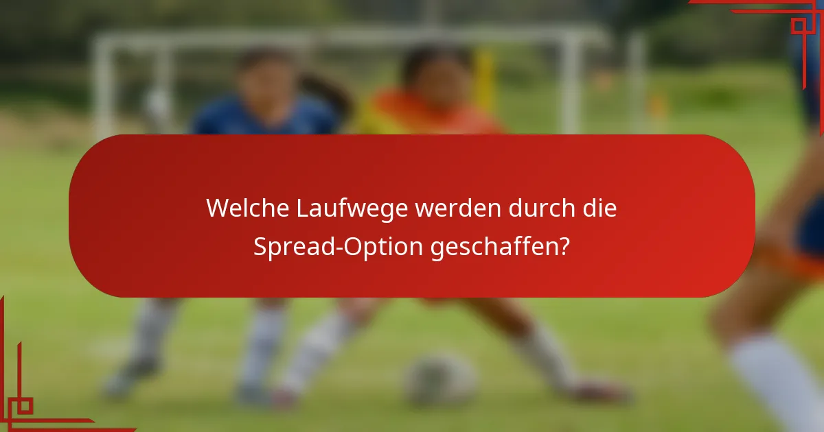Welche Laufwege werden durch die Spread-Option geschaffen?