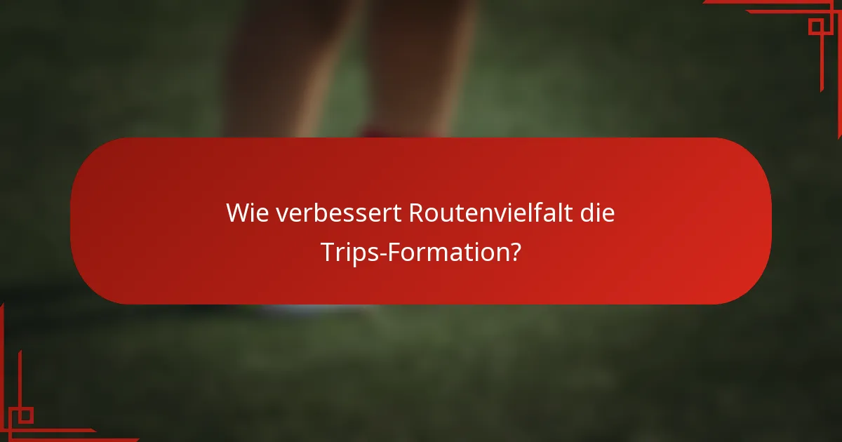 Wie verbessert Routenvielfalt die Trips-Formation?